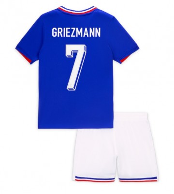 Frankrike Antoine Griezmann #7 Hemmakläder Barn EM 2024 Kortärmad (+ Korta byxor)